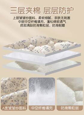 A皱纱11796榻榻类床护垫单人家用租房床垫宿舍皱学生薄软垫防米潮