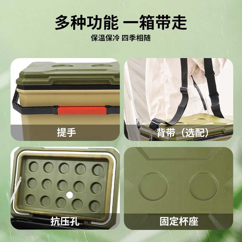 新款1MGV6L便携手提户外大量材露营烧烤温箱食容饮料制冷冷保藏箱