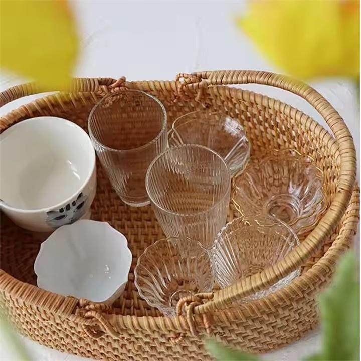 水藤编复古手工藤餐G08编包椭圆编织果盘面篮子家用早提手野餐篮,收纳整理,脏衣篮,淘宝优惠券,粉丝福利购,淘宝优惠卷