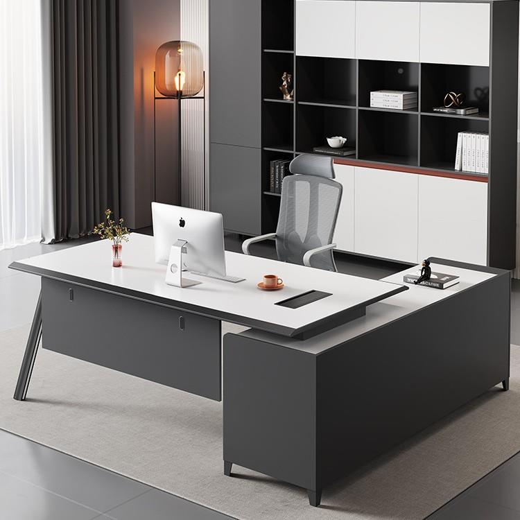 办公桌桌简约现代老板板桌经理办公桌高档DVI主管老办公室桌椅组