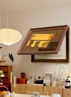 法式入户门过道装餐FM891018厅电表箱饰画光影小众艺术配电盒遮挡