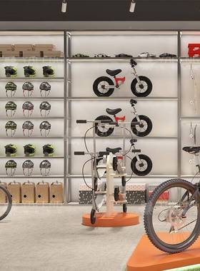 铁艺漆自行车展烤示架山地双层车货架室ZXCD-8-2内自行车店专用展