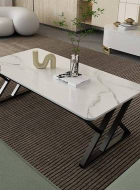 网红岩板新款简茶几约GFG款茶爆几小户型长方形茶岩板几轻奢岩板