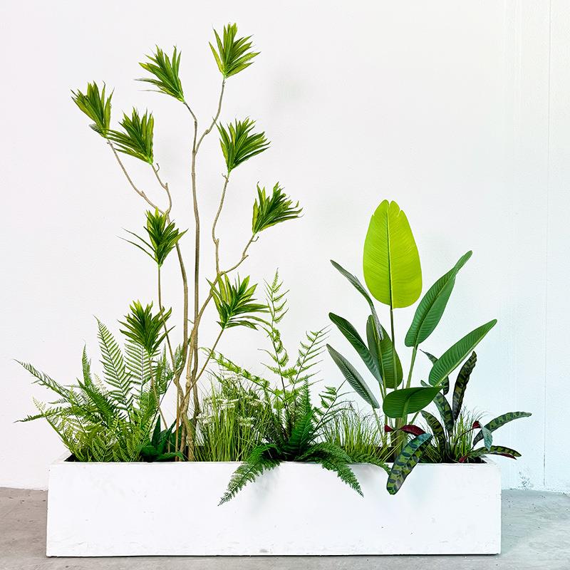 观网红真XOY植物造景组合阳台仿旅假绿植景楼梯下布置散尾葵人蕉