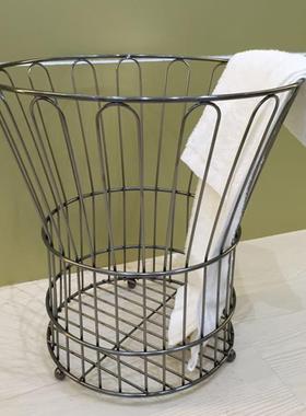 不锈钢巾酒店用毛品毛巾筐框客房布框草64158毛巾篮浴巾收纳筐脏