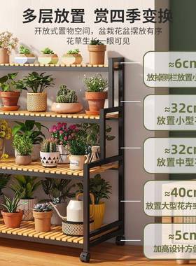 花架置植物阳台架LN/THDB-花架子客厅落地式2025新款展示架物肉多