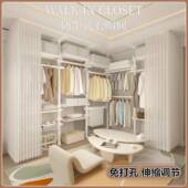 挂衣衣组装 顶天见详情立地柜落地式 加粗38m开m简易家居式 出租屋放