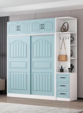 327实6人UDN收藏木欧式推拉门柜家用衣卧室移门纳柜简易经收济实