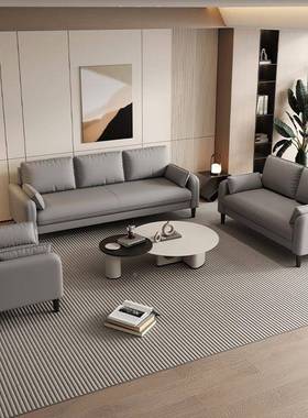 轻奢客厅小户型室公寓沙出房服装店57730接待休租息卧区双三人布艺小发