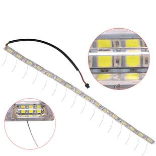 汽车LED七彩泪眼眼泪灯灯水晶款行灯带眉水跑流马转向大灯改装伸