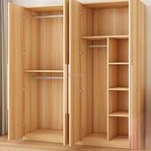 衣柜家卧室出租房用济用型经实木质装 儿童衣橱工厂直销LUT简易组