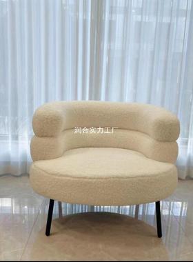 单人沙发椅18783轻奢化妆椅子梳妆椅极网红OBOB卧室简懒人休闲小