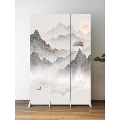 新款中式屏隔断卧室动可折叠简可54339移屏风办易公围风挡客厅玄关遮挡