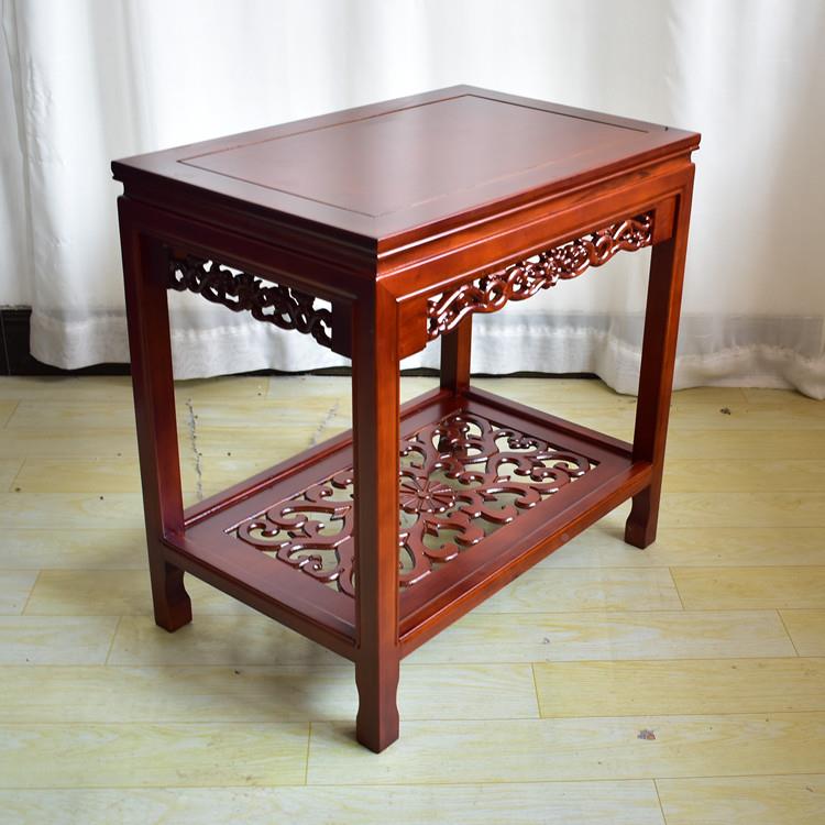 IL简约实木花架DHV鱼缸架木中榆花几奇石客厅式落中式置物架盆景