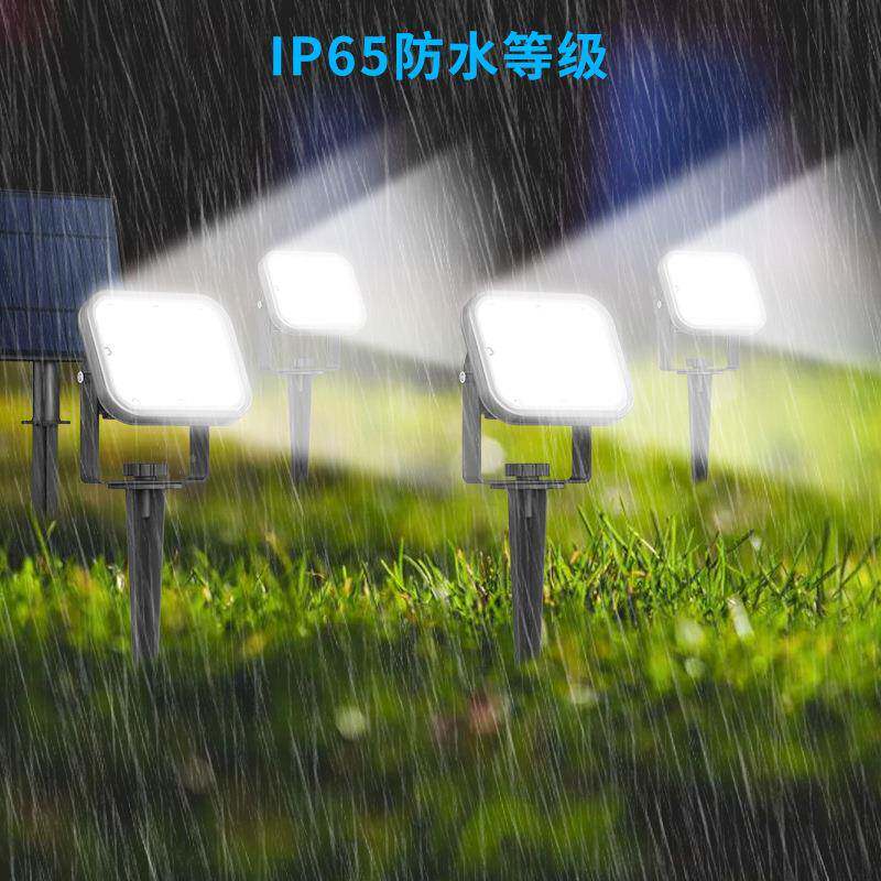 新款阳能草坪花地插灯一拖四RGBD户AMA外园高太亮LE景观庭院灯