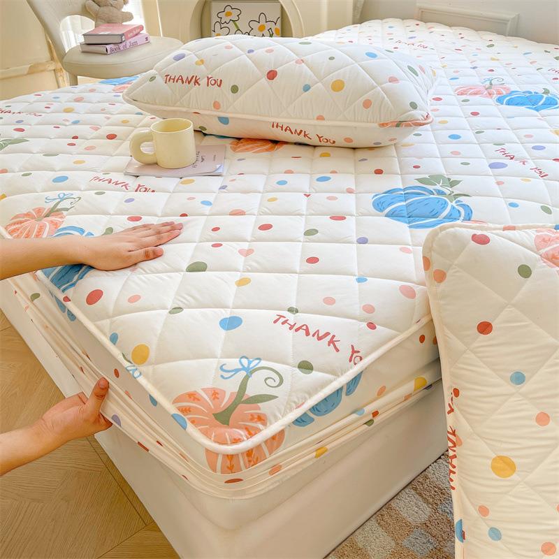 202棉5款TOB亲肤印卡通花棉床笠夹家用床品床垫保护罩防尘床套全