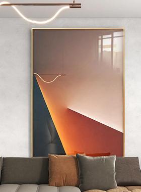 现代意极简挂画厅装饰客画厅客落地画别式墅玄关抽象黑白灰96750