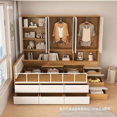 榻米床衣柜体榻组合小户型多功能护栏单人床高箱储物儿89531一童