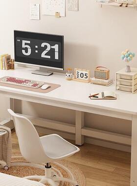 11157实木电脑桌家用台式桌加字固厚简易双人加学习桌公桌写桌工