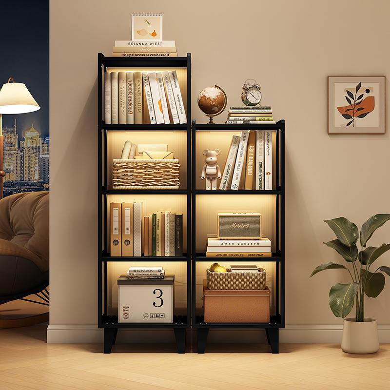 落KSE地书家用柜置物架物客室厅多层带柜门收纳储柜简易墙边办公