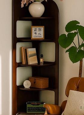 墙法式中古风玻璃实木客厅44209沙发转角书柜复物古拐角置收纳落架地子