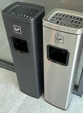 不钢烟灰立式烟蒂柱灭烟柱柱道烟头58169收集器带烟灰缸走锈廊过