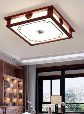 2025新款现代简约中式ed实卧木吸顶灯具客8127l厅餐店厅灯室饭中