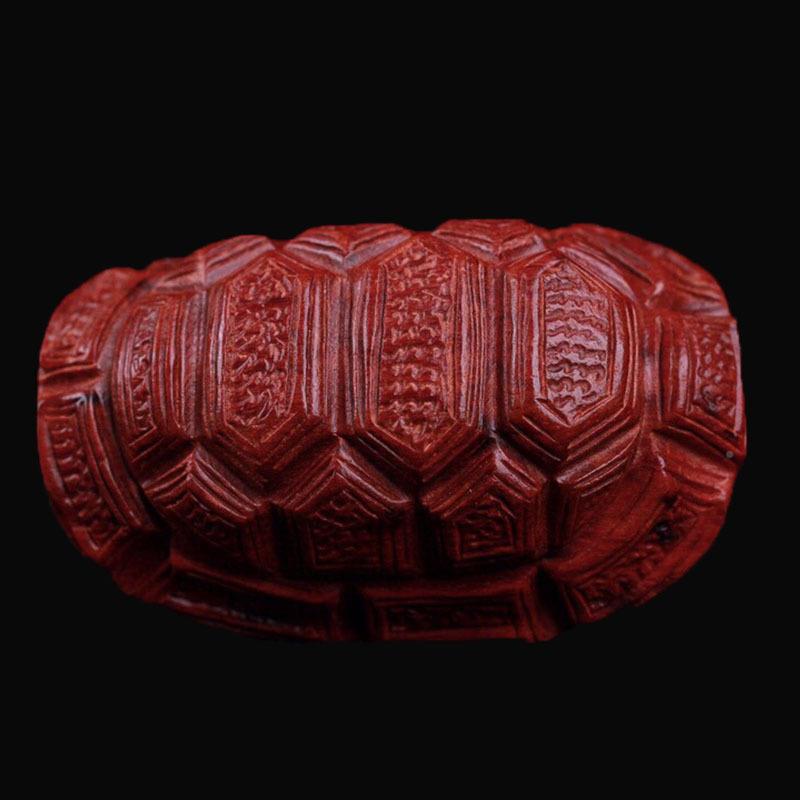 非洲小紫檀龟壳MWS把件血檀木雕刻乌龟文玩叶工品艺手多款可选
