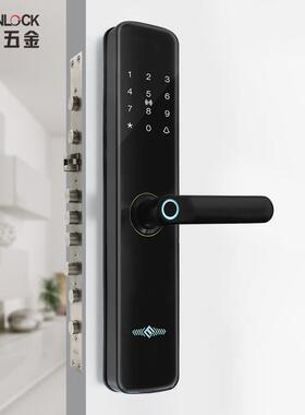 家居智锁指纹锁密办公防盗门码店锁60355能公寓酒电子锁IC卡锁感