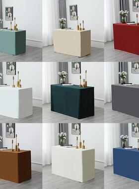 会议布桌套纯色长方形展桌罩49990到宴会会甜品台简约桌布艺签桌