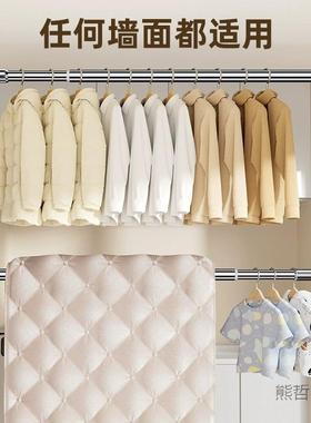 免打伸孔衣缩晾杆浴室浴38382帘杆伸缩支撑杆门帘杆卧室窗挂帘杆