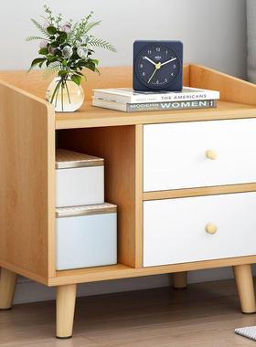 迷你小床型简易卧室收纳简床47521头边小柜柜子约置物架简约现代