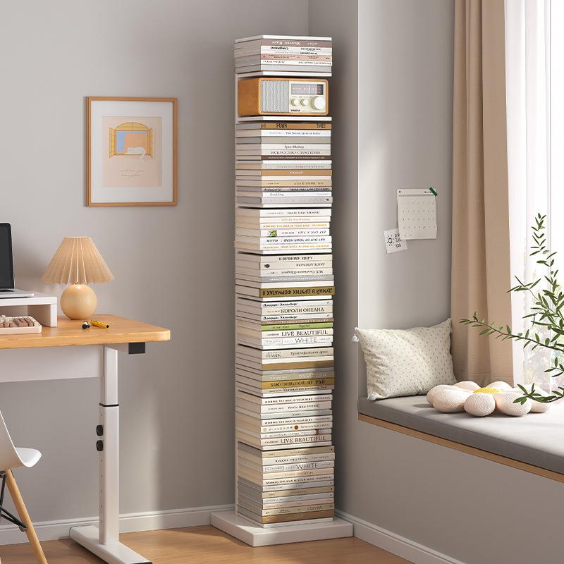 隐书架地置物落架靠墙简易网红创形架意书本收纳客厅转角DNY窄小