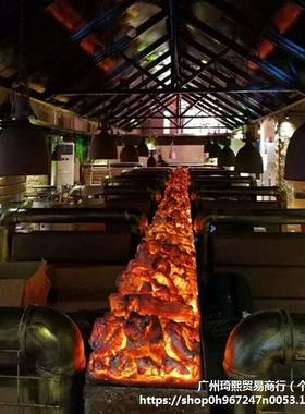 饰木炭假柴木炭火装39076炭火焰灯壁炉柴真篝火拍摄道具装饰品