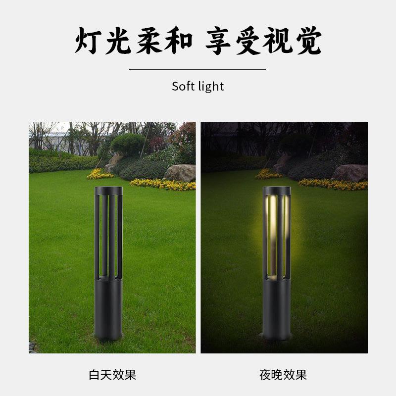 太阳能现代简约户外防水落地草坪灯地插式庭院灯公园别墅草坪灯