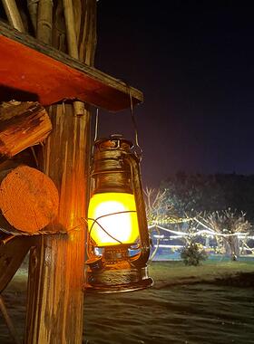 复电古马灯充露营led怀旧拍照装氛围火把暖光真提仿灯台灯96290续