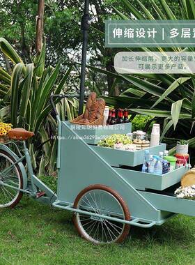 多吃功能网红户外摆摊售卖餐车移小夜地市花车摊位79674景区摊小