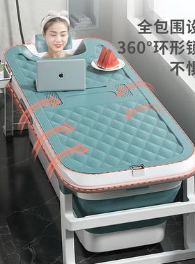 感温泡桶身大人折叠浴缸澡成人沐浴桶加厚65603洗澡桶家用全汗蒸