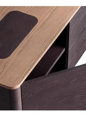 高意式极实木餐边柜款别简墅大平层装饰储物柜入户客厅档90234新