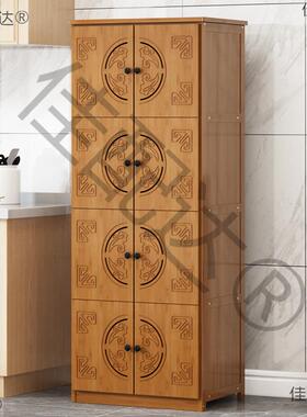 #厨房餐边19784柜柜碗柜多层储物柜带门厨房楠简竹易酒落地实木柜