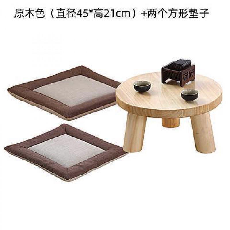 日式桌飘桌子小茶几实木榻榻米小子简约窗炕EDX桌家用小桌坐圆地