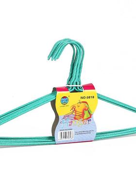 厂直供家用属家衣架浸塑无痕防滑衣架金简能约加粗85618多功晾晒