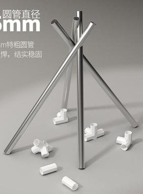 简易装组实用布衣柜钢管41312衣柜加粗加固全钢架卧室双人布艺收