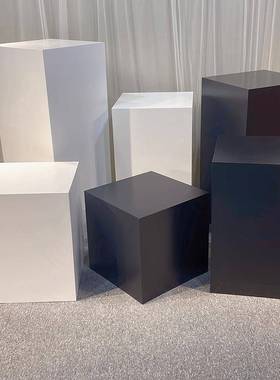 座立柱展示台展示柜模特底烤服装厅店桌子漆陈列柜83828展会展陈