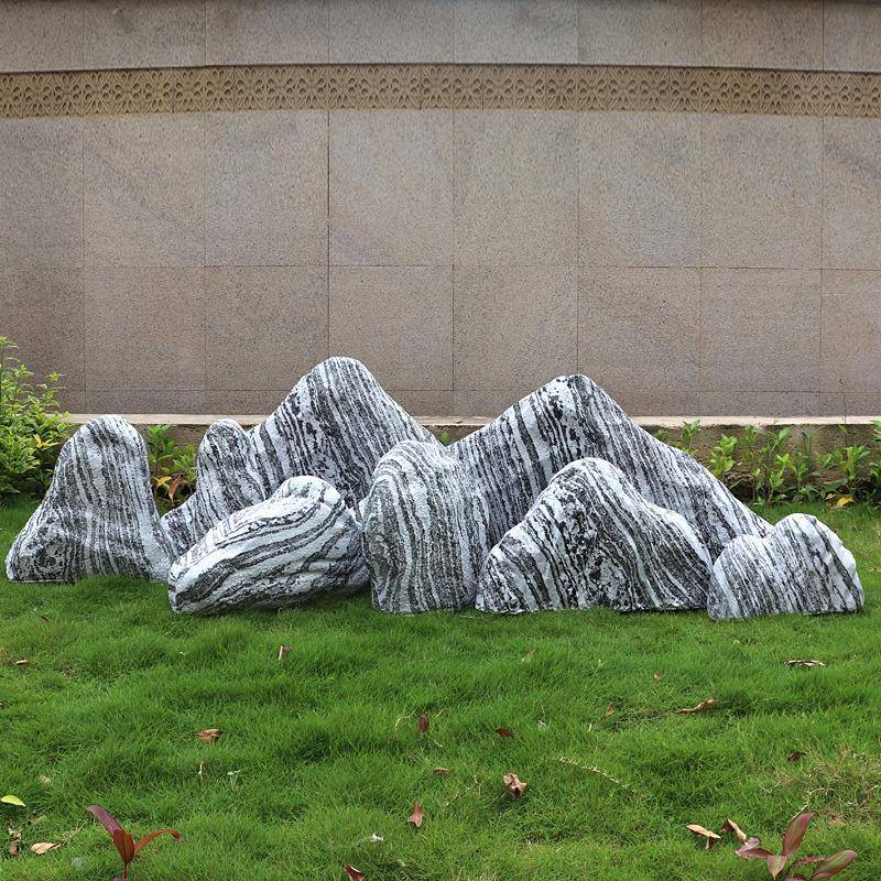 仿真雪外浪石IYS片合庭院假山造组景石户商场橱窗酒店展厅装饰摆