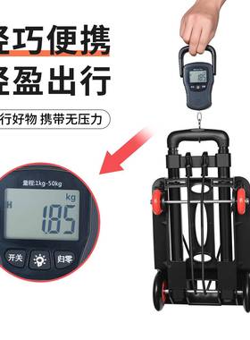 摆轻音耐磨四小推车折叠38329杆拉家用便携买菜车摊拉货搬家轮行