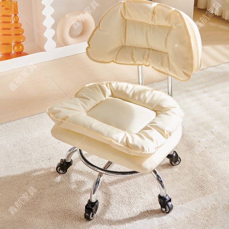 设计师矮凳超静音万向轮小凳子家用滑轮旋转客厅耐用感矮凳