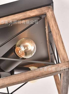 ebay灯美农舍工业走木廊餐厅卧室阳台吸顶式灯90370实铁艺具