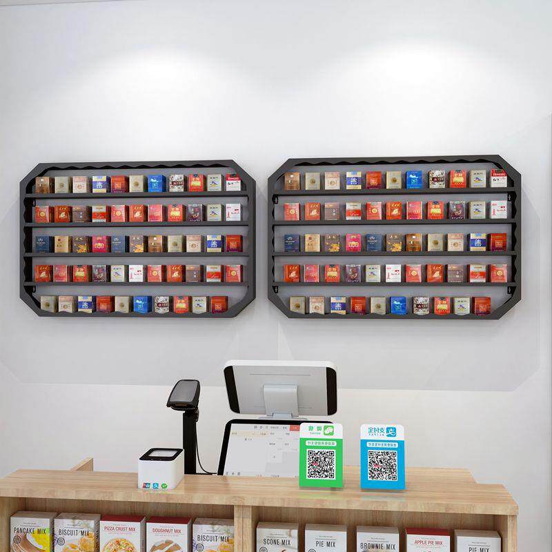 超市烟子XRI架香菸悬挂烟柜便利架展示售烟店架铁展示柜挂墙式包