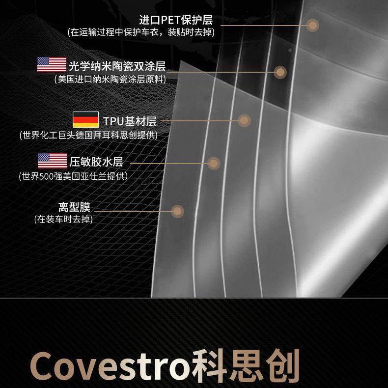 GDPPF进T增PU形车衣全车隐贴膜防剐蹭高亮透明口汽ROU车漆面保护